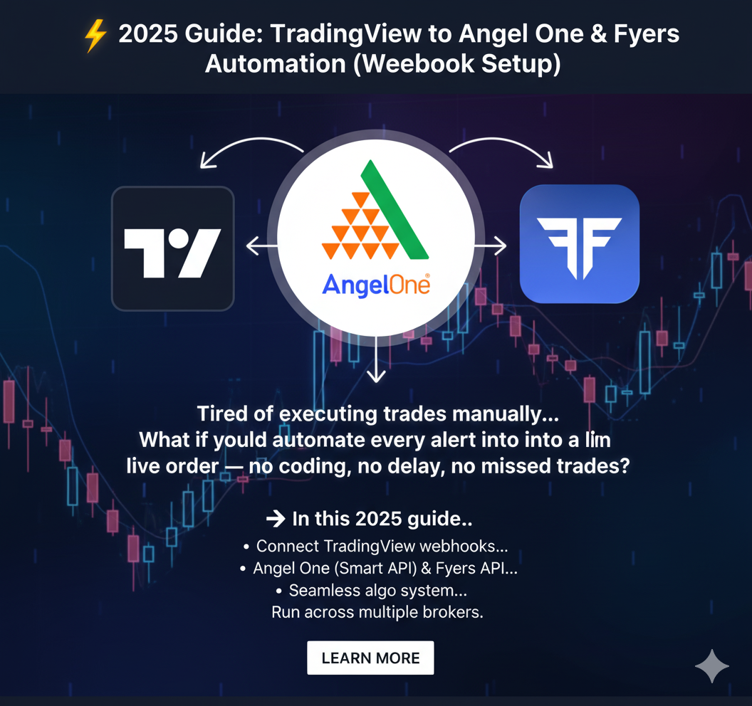 TradingView to Angel One & Fyers Automation (Webhook Setup)